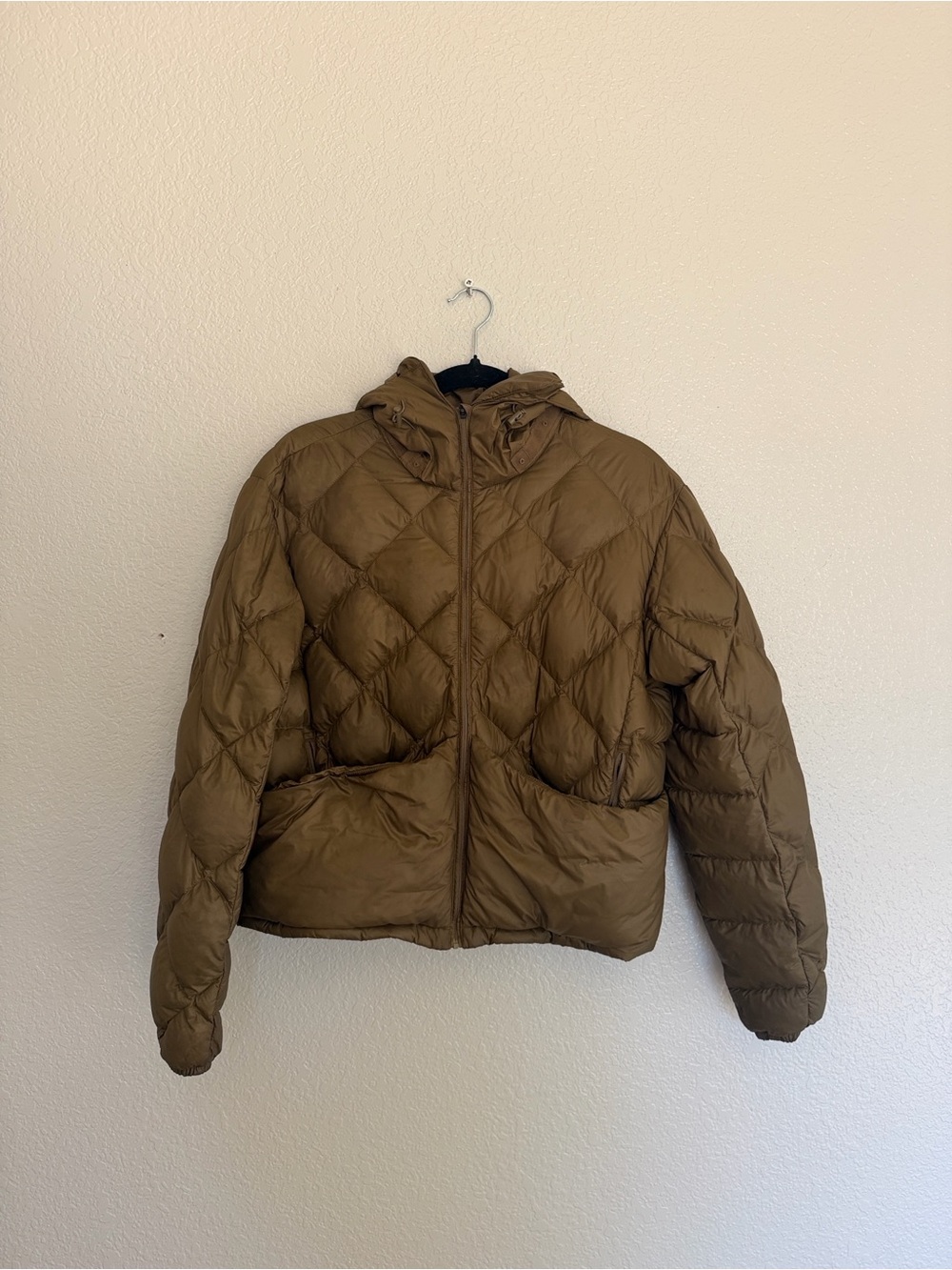 Hikerkind Hooded Quilted Puffer Jacket - Olive Green